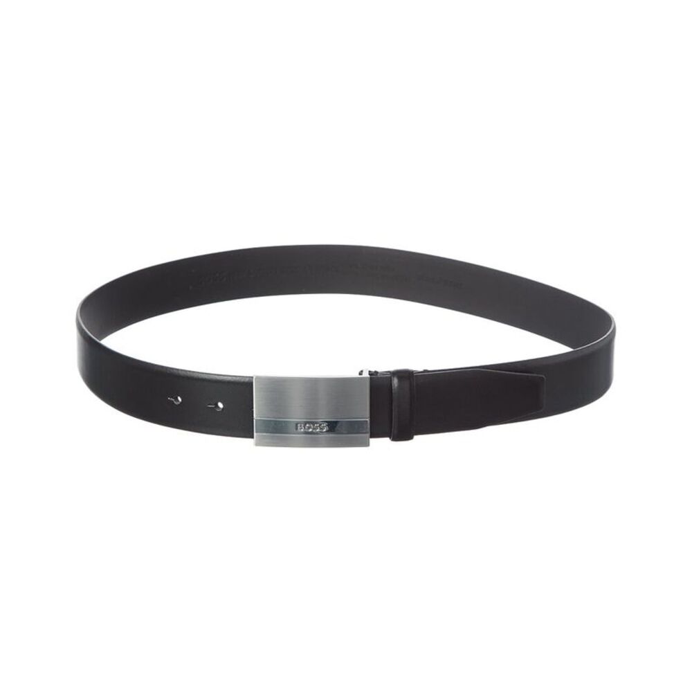 Boss Hugo Boss Baxton Leather Belt, Black